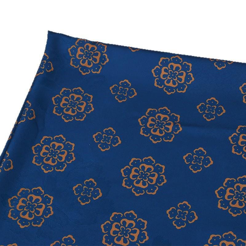 Tissu brocart jacquard pivoine : mélange de rayonne pour la confection de robes cheongsam, largeur 140 cm