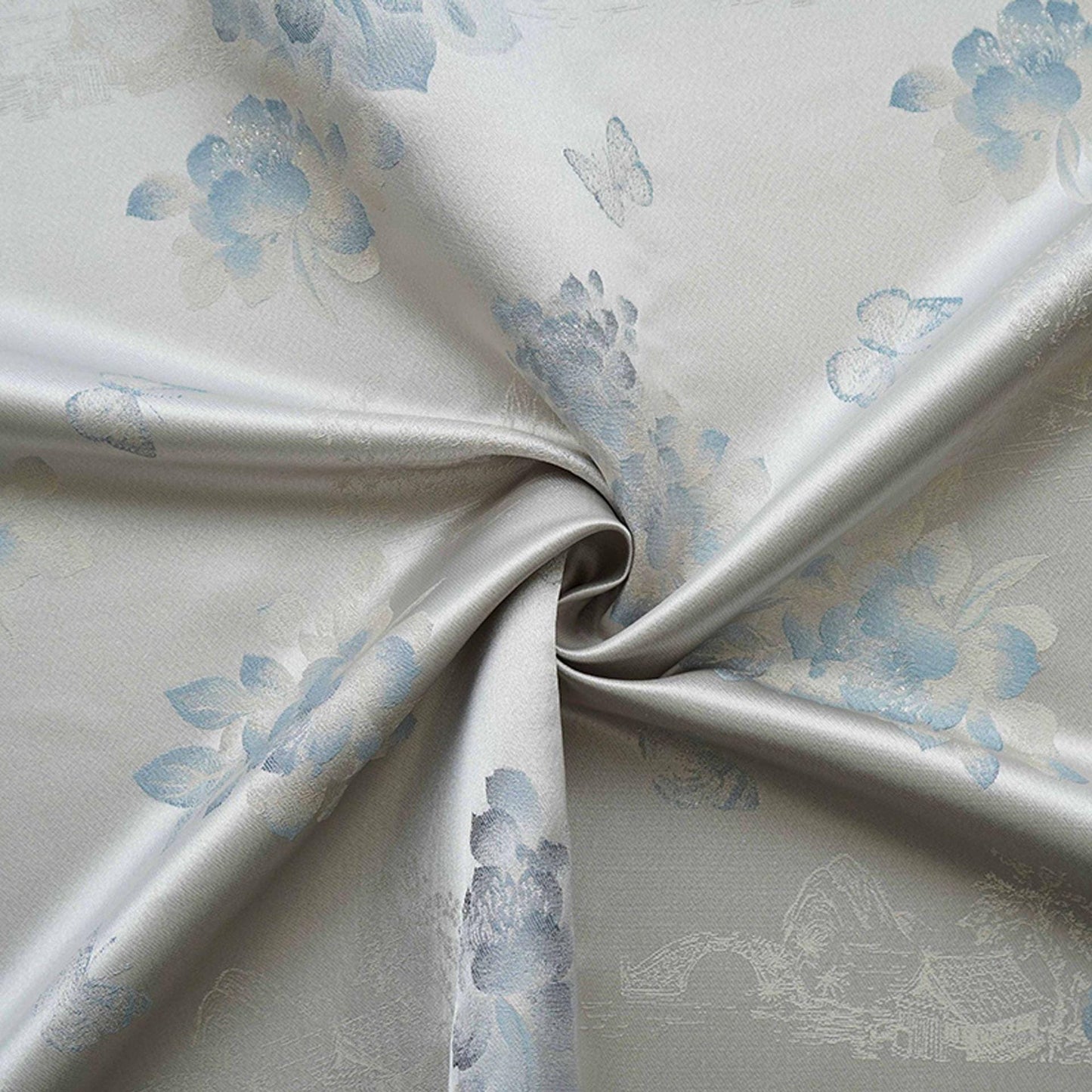 Tissu brocart à motifs floraux papillons ��� Jacquard chinois, ameublement &
