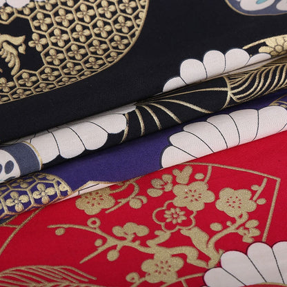 Japanese Fan Print Fabric: 100% Cotton Sewing Material