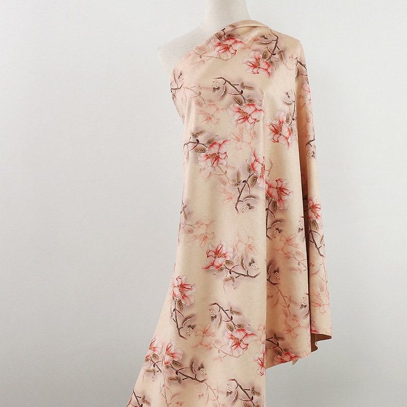Floral Faux Suede Fabric: 59" Wide Polyester Upholstery