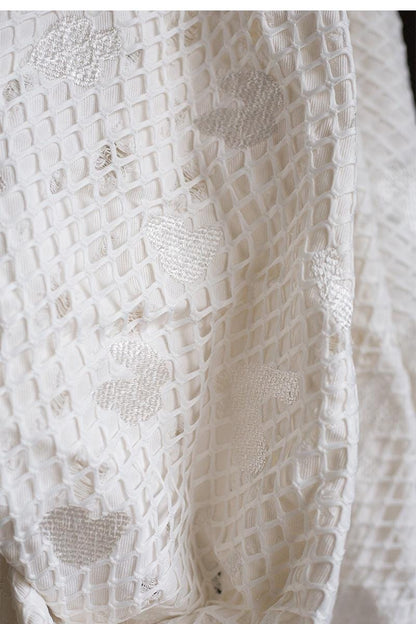 Embroidered Jacquard Denim Fabric: 3D Weave Cotton, Thick Jacket Material