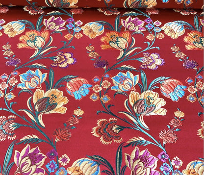 Floral Brocade Fabric: 29.5" Wide Cheongsam Qipao Sewing Fabric