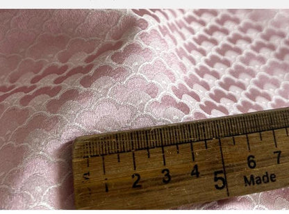 Nishijin Japanese Brocade Fabric: Fish Scales, Gold Thread (59" Width)