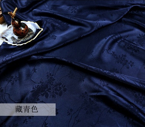 Floral Jacquard Satin Fabric: Two-Sided Antique Cosplay Material - 59" Wide
