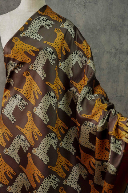 Leopard Jacquard Woven Fabric: Metallic Floral Embossed Upholstery, Sewing DIY
