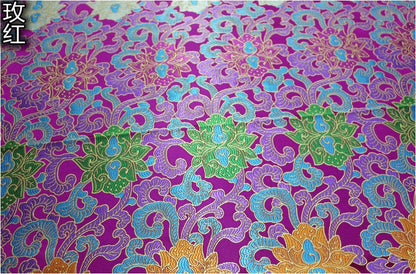 Lotus Brocade Fabric: Chinese Qipao Sewing & Upholstery (29.5" Wide)