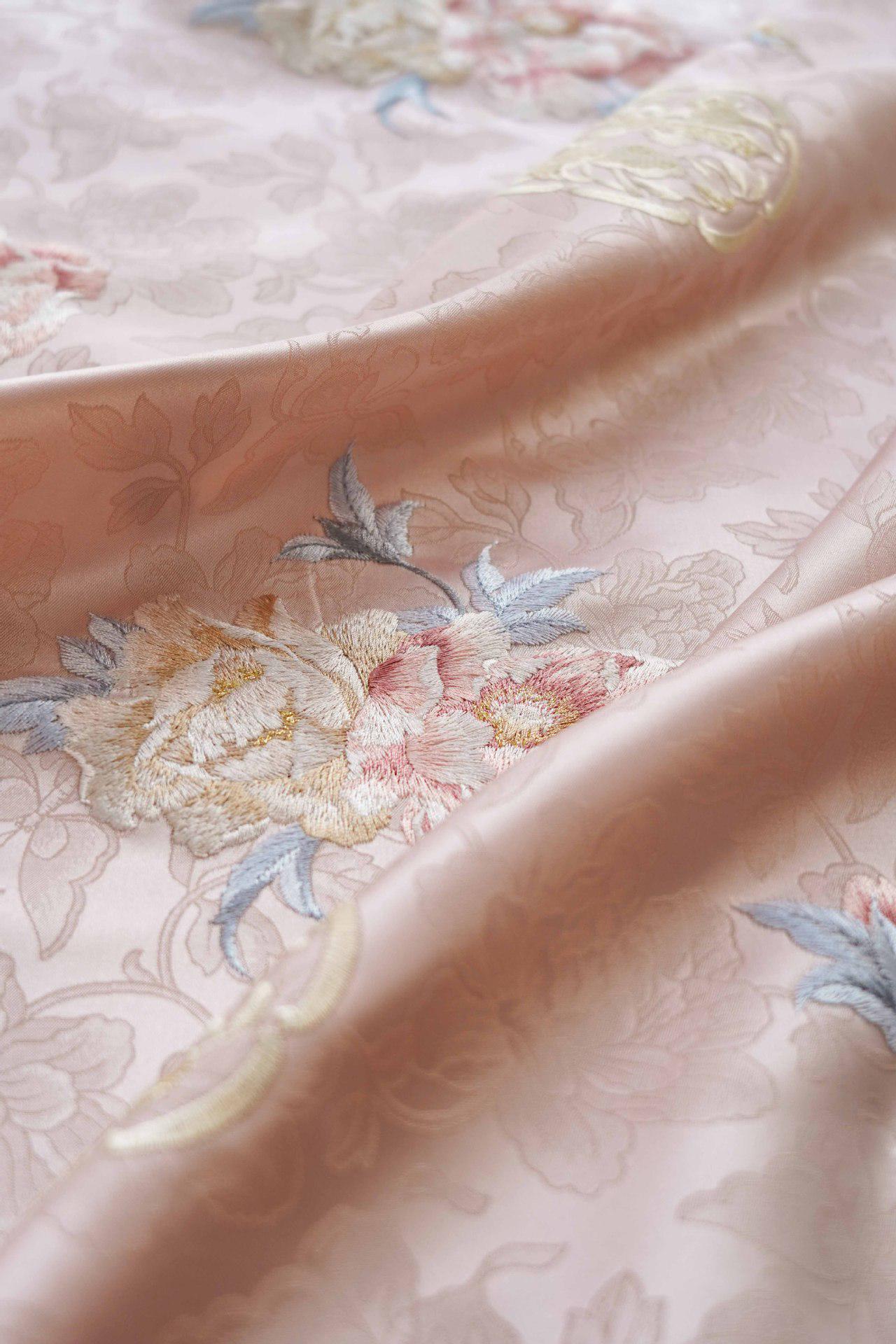Peony Silk Brocade Fabric: 59"W Tibetan Robe Cheongsam Material