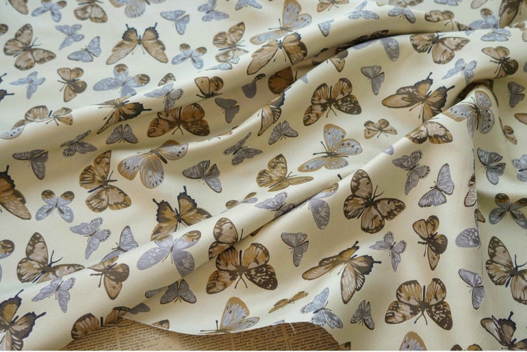 Butterfly Jacquard Fabric: Polyester Upholstery, Costume, Decor - 64" W