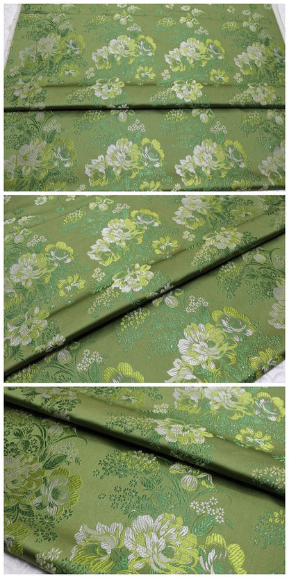 Tissu brocart chinois pivoine : Tissu pour kimono de cosplay Cheongsam Qipao