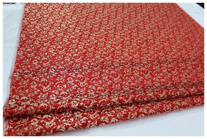 Tissu brocart métallisé à motif cachemire : jacquard chinois, 74 cm de large