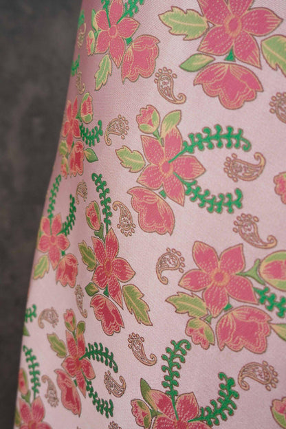 Peach Reverse Jacquard Fabric: 3D Upholstery, Costume, Decor - 66"W