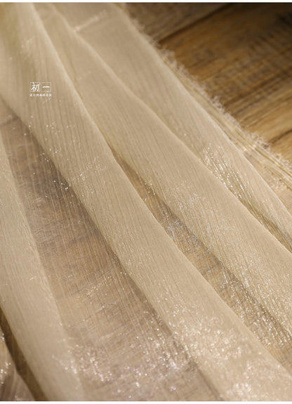 Shimmering Chiffon Mesh Fabric, Sheer Polyester Sewing, Costume, Decor