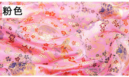 Japanese Brocade Fabric: Lucky Fish Jacquard Silk Rayon Blend (59" Width)