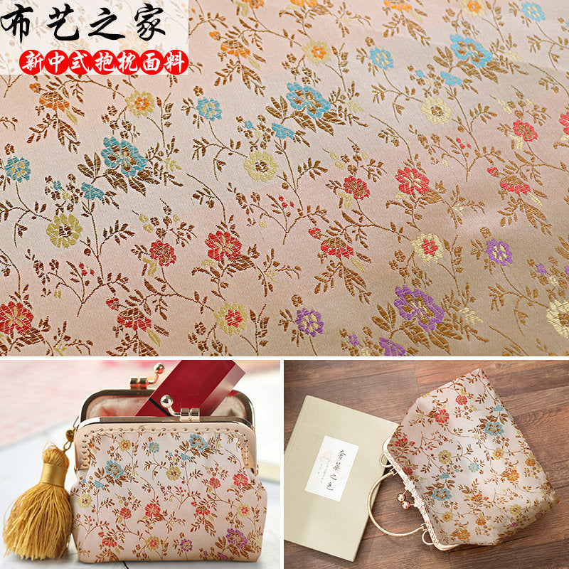 Tissu brocart chinois à motifs floraux : Qipao Cheongsam en nylon de 150 cm de large