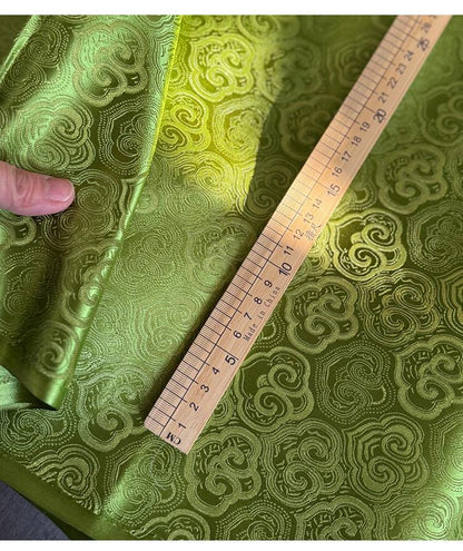 Green Jacquard Satin Fabric ��� Ruyi Pattern, DIY Clothing & Dec" wide)