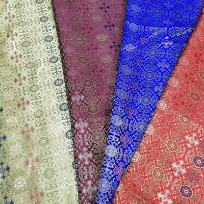 Mongolian Brocade Fabric: 59"W Rayon Cheongsam, Robe, Drapery