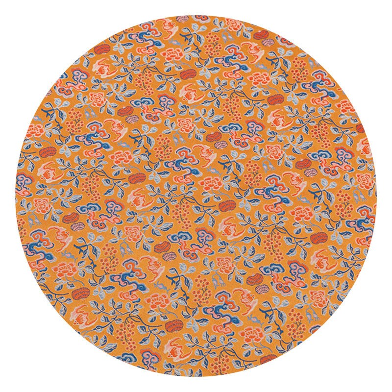Mongolian Brocade Fabric: Eight Immortals Damask, 59" Wide