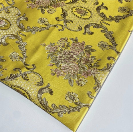 Palace Style Brocade Jacquard Fabric: 55"W Polyester Drapery, Upholstery & Costume