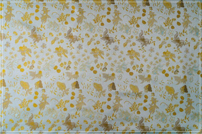 Gold Fish Brocade Jacquard Fabric: Retro Style, 60" Wide - Poppylollipop