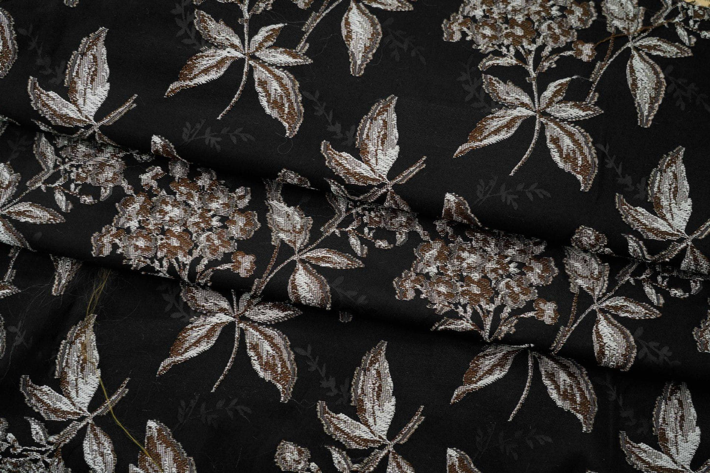Retro Floral Jacquard Fabric: 49" Wide Polyester Upholstery & Costume DIY