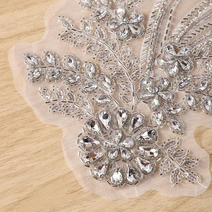 Embroidered Lace Trim with Sequins and Beading - Bridal Wedding Dress Accessory