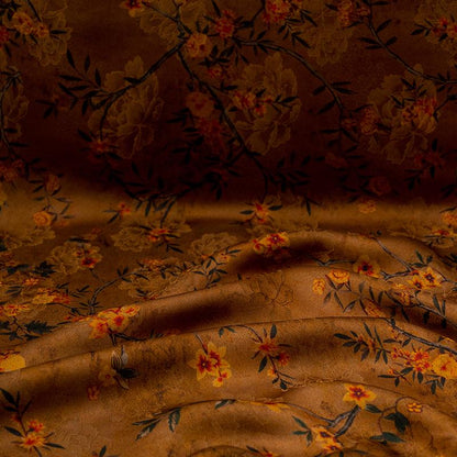 Tissu satiné de soie couleur thé vintage : 150 cm de large, pour ameublement, costumes et rideaux