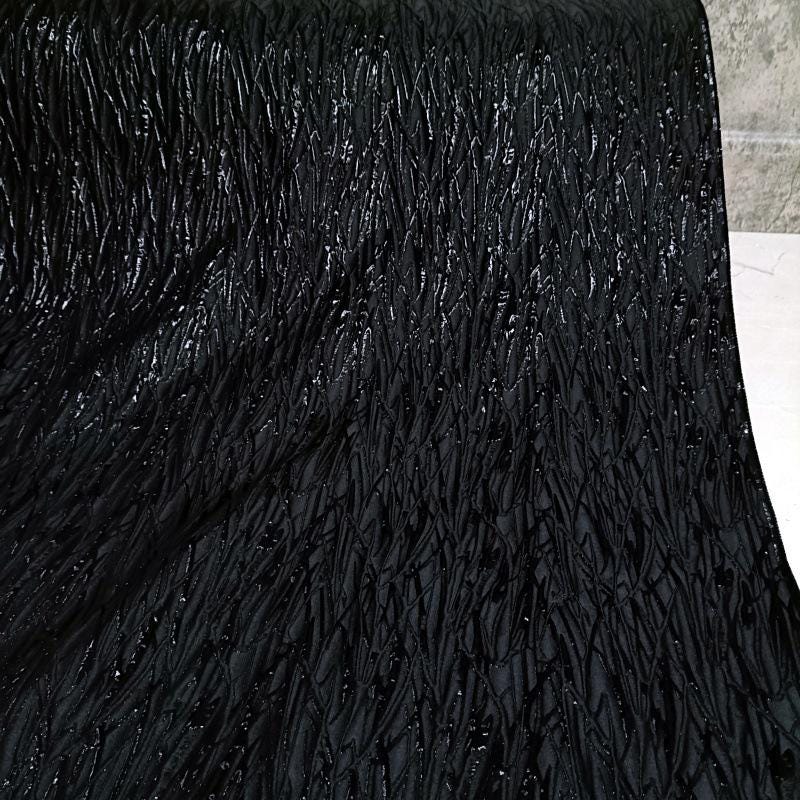 Metallic 3D Texture Jacquard Fabric: 56" Wide Polyester Blend