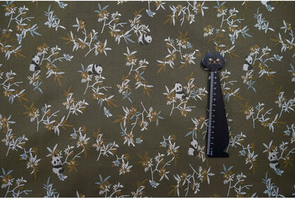 Panda Bamboo Jacquard Fabric: Rayon Blend, 57" Wide