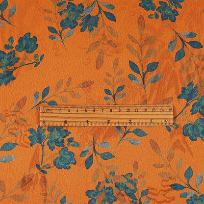Tissu en soie imprimé numérique « Plum Blossom Tea », 150 cm de large.