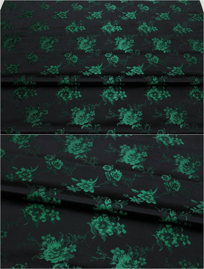 Floral Brocade Fabric: 29.5" Wide Satin Blend for Sewing