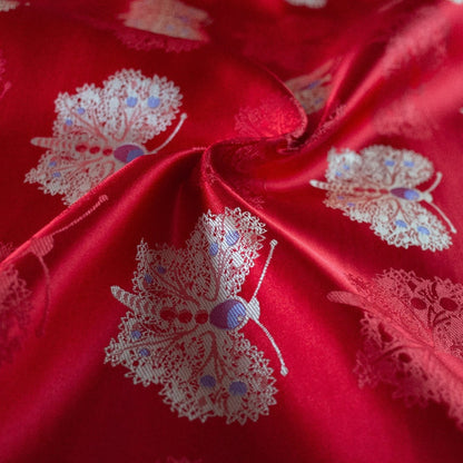 Butterfly Brocade Fabric: 59"W Rayon Cheongsam Quilting Fabric By The Meter