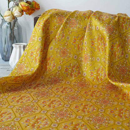 Gold Brocade Fabric - Mandarin Duck Song Jacquard, 59"W