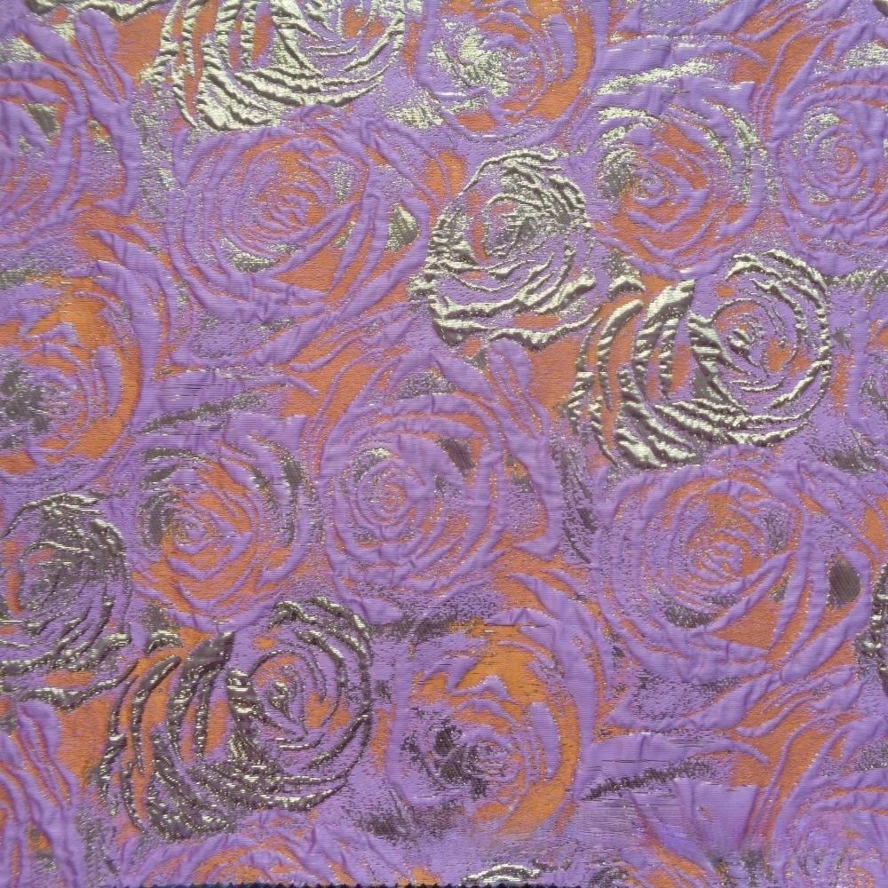 Green Rose Jacquard Fabric: Colorwoven Dress Material - 58"
