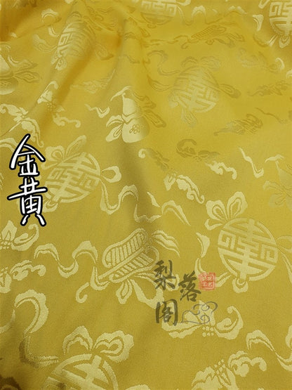 Tissu satin jacquard à motifs floraux : Matière pour costumes de cosplay chinois anciens