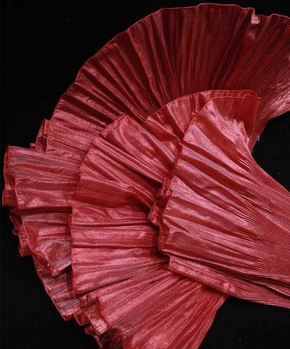 Dentelle organza à lustre métallique : tissu de créateur à volants 3D