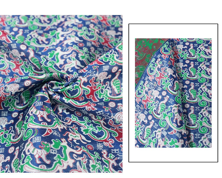 59"W Silk Brocade Fabric: Emperor Robe Cheongsam Material