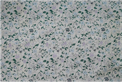 Tissu jacquard à motif floral : polyester texturé 3D, largeur 142 cm