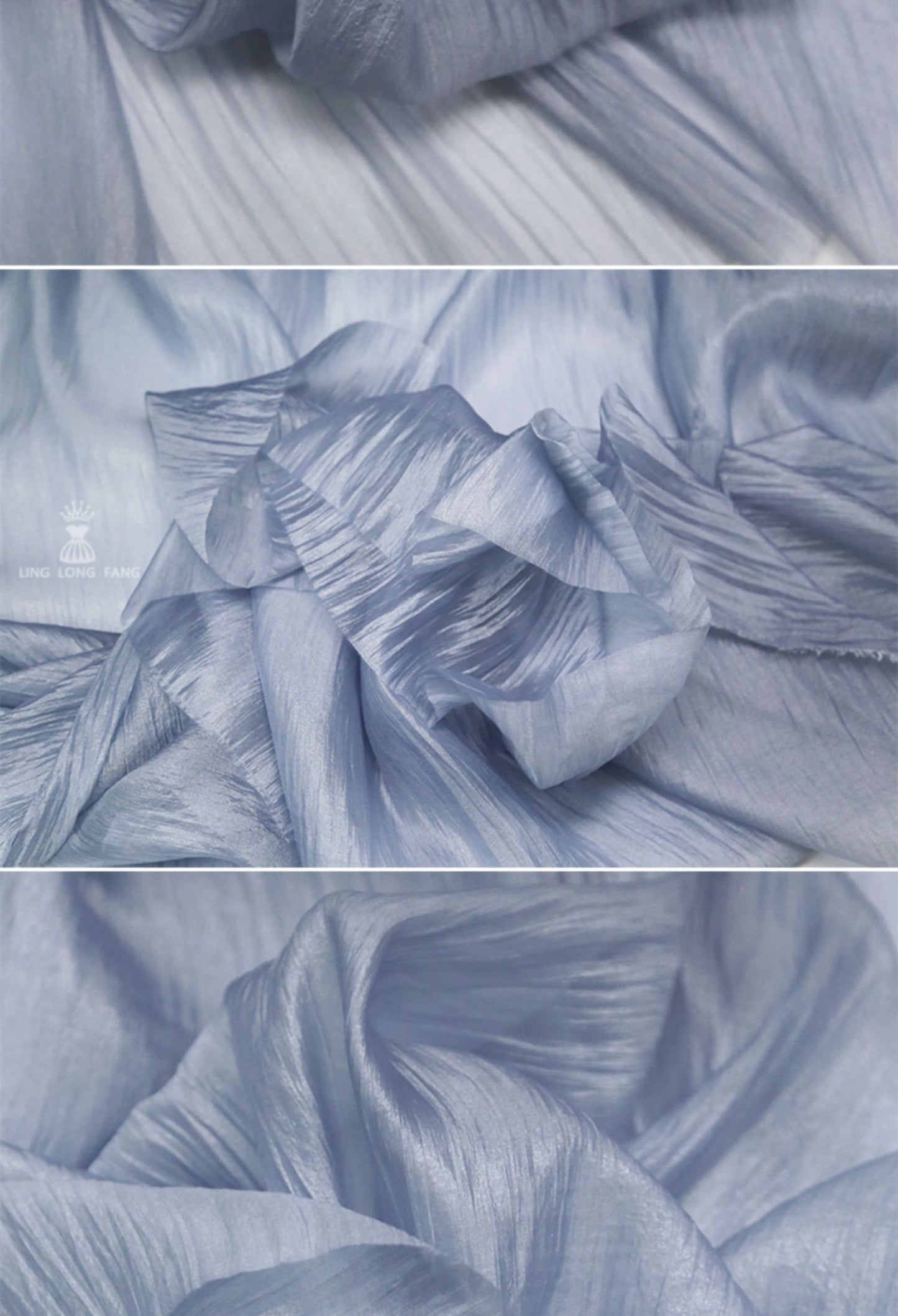 Shiny Glazed Rayon Blend Fabric: Lightweight Pearlescent Material, 59" Wide