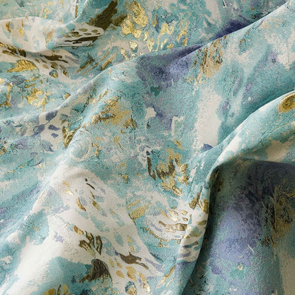 Gold Thread Jacquard Fabric: 3D Oil Painting Texture, 55" Wide