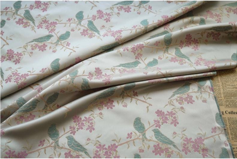 Mandarin Duck Jacquard Fabric: Chinese Style Upholstery, Costume, Drapery (59"W By 1 Meter)