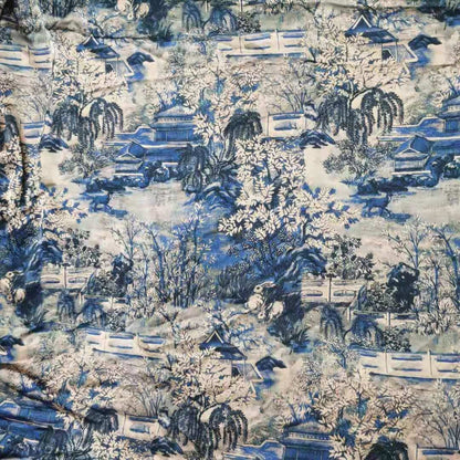 Tissu de soie pour la fête de Qingming : gaze cantonaise gambierée, couture de qipao cheongsam (58''L)