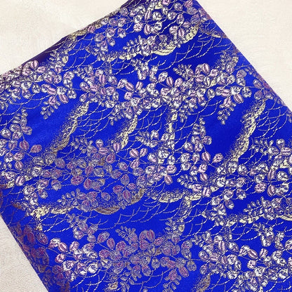 Floral Jacquard Brocade Fabric: 29.5" Wide Silk Rayon Blend