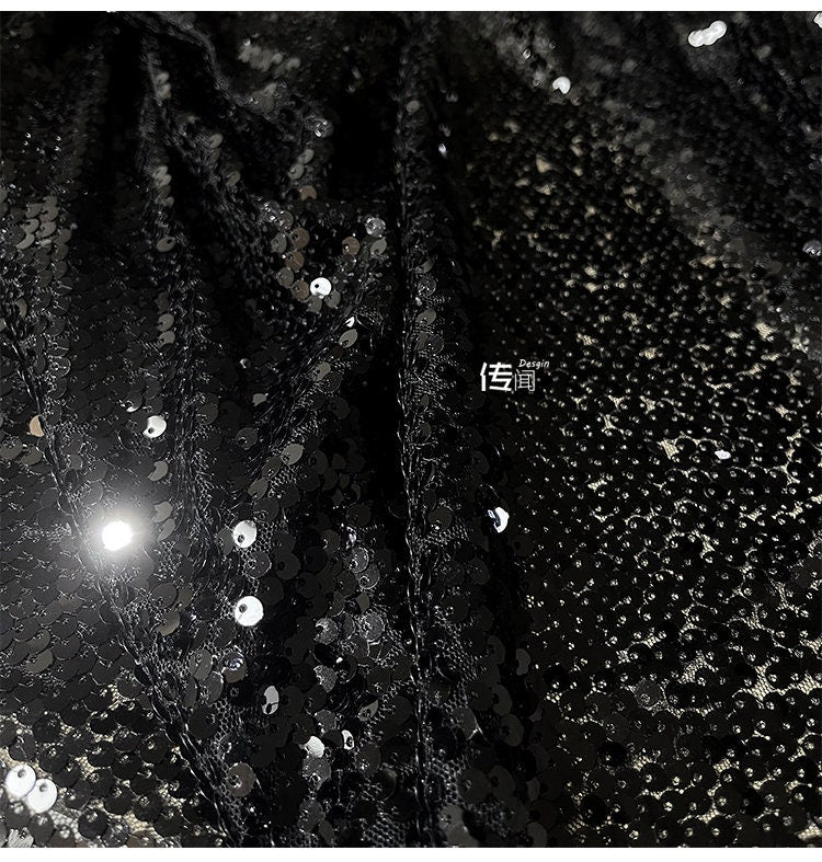 Fish Scale Sequins Mesh Fabric, DIY Prom Dress Sewing