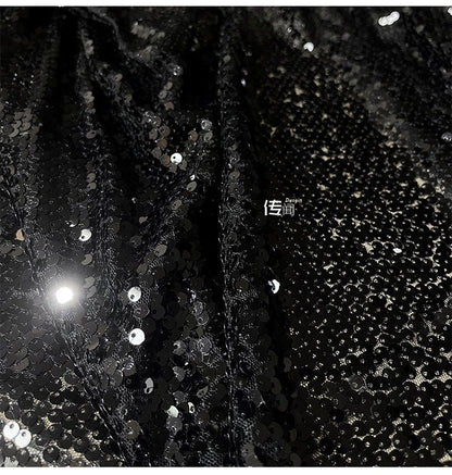 Fish Scale Sequins Mesh Fabric, DIY Prom Dress Sewing