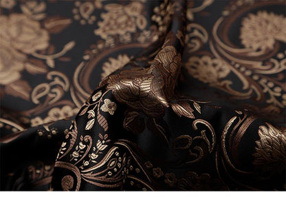 Peony Flower Brocade Fabric: 29.5"W Rayon Nylon Blend, Upholstery & Sewing By The Meter