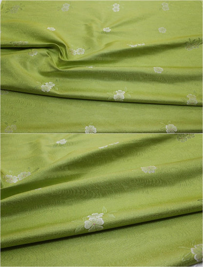 Tissu brocart jacquard à motifs floraux : Cheongsam Qipao bleu sarcelle - Matériel pour la confection de vêtements