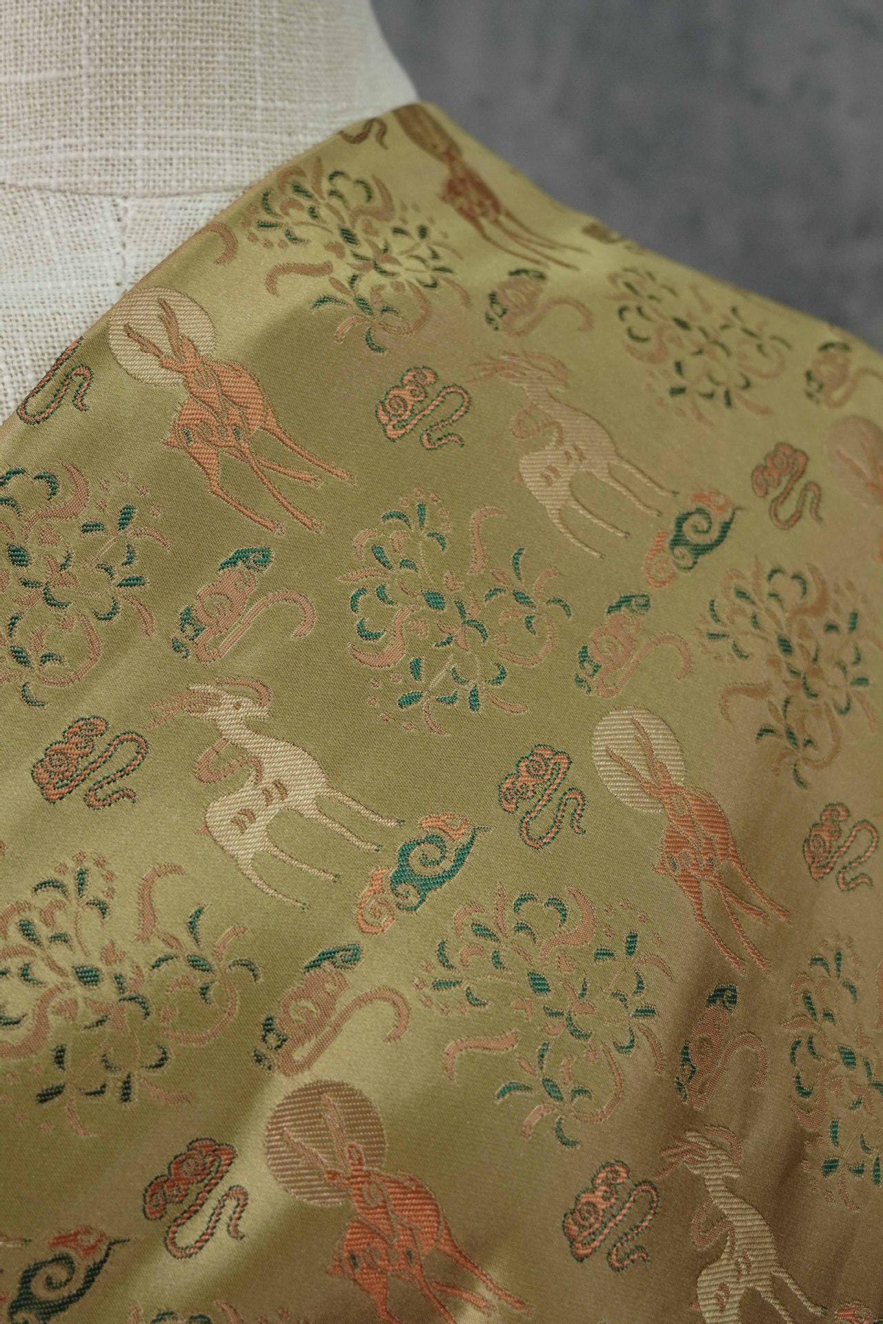Nine-Color Deer Brocade Fabric: Chinese Hanfu Qipao Sewing Material