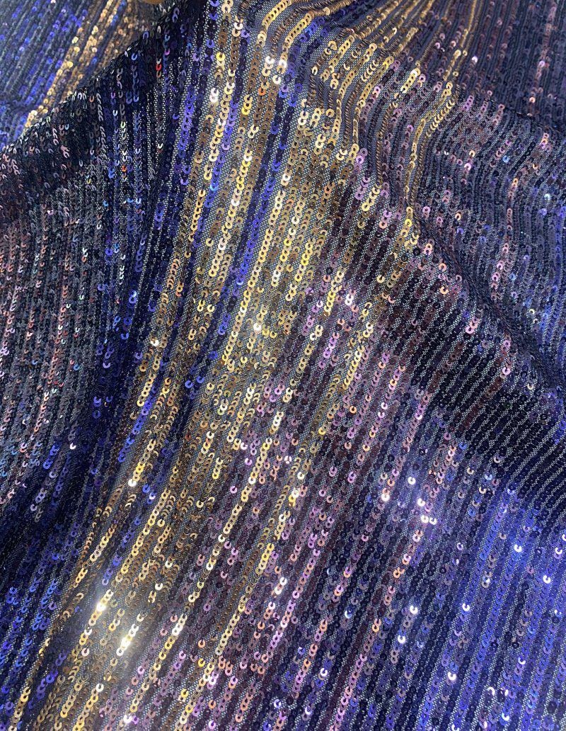 Tissu à sequins plissé 3D : broderie élastique 3 mm, couture DIY, costume, mariage