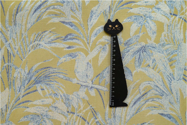 Gold Thread Bird Jacquard Fabric: Embossed Upholstery, Costume, Decor (By The Meter)