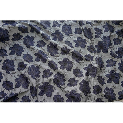 Gold Thread Floral Jacquard Fabric: Embossed 3D Bubble Design, 64" Wide